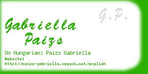 gabriella paizs business card